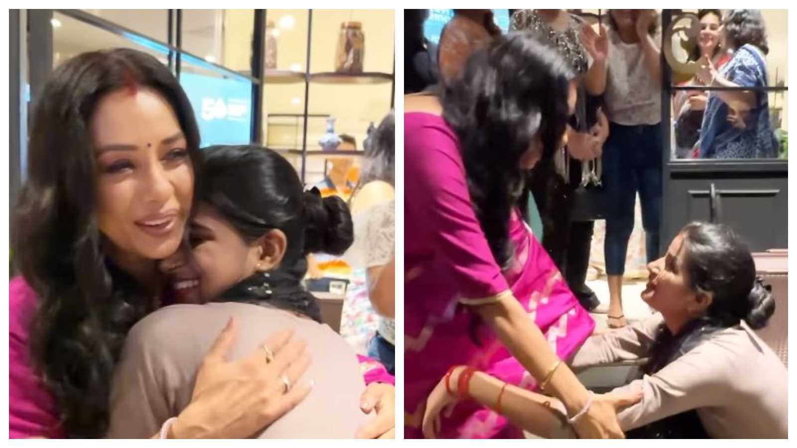 Emotional fan touches Anupamaa star Rupali Ganguly's feet, says 'Main aapse bahot pyar karti hu'